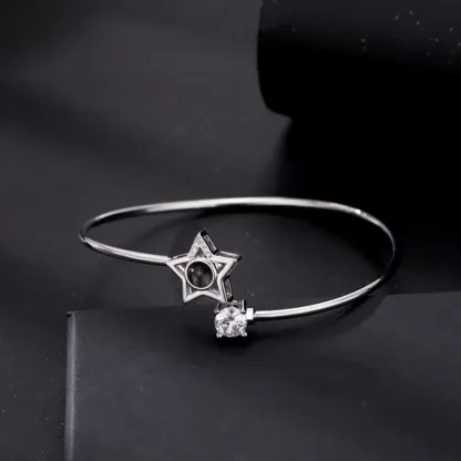 Custom Projection Bracelet Personalized Photo Bracelet Heart Jewelry Gift for Her