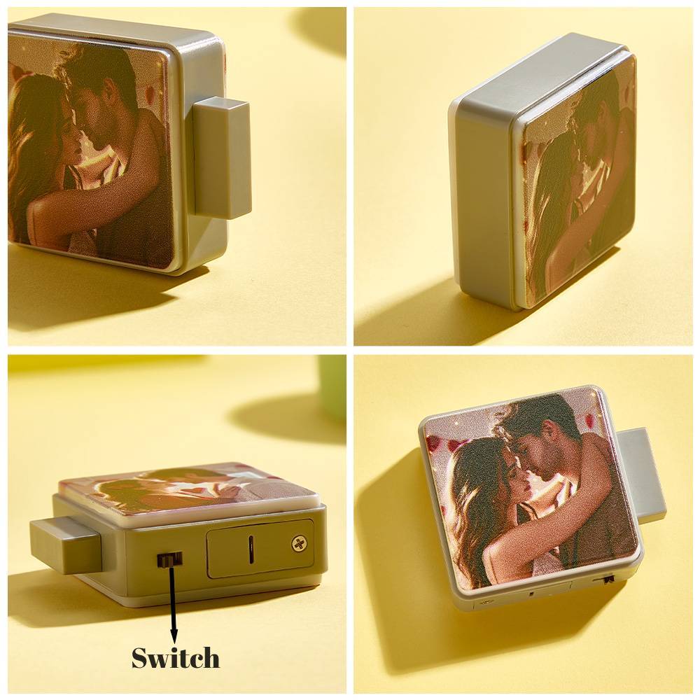 Personalized Refrigerator Magnet with Light Photo Fridge Magnet Gift for Family or Friends