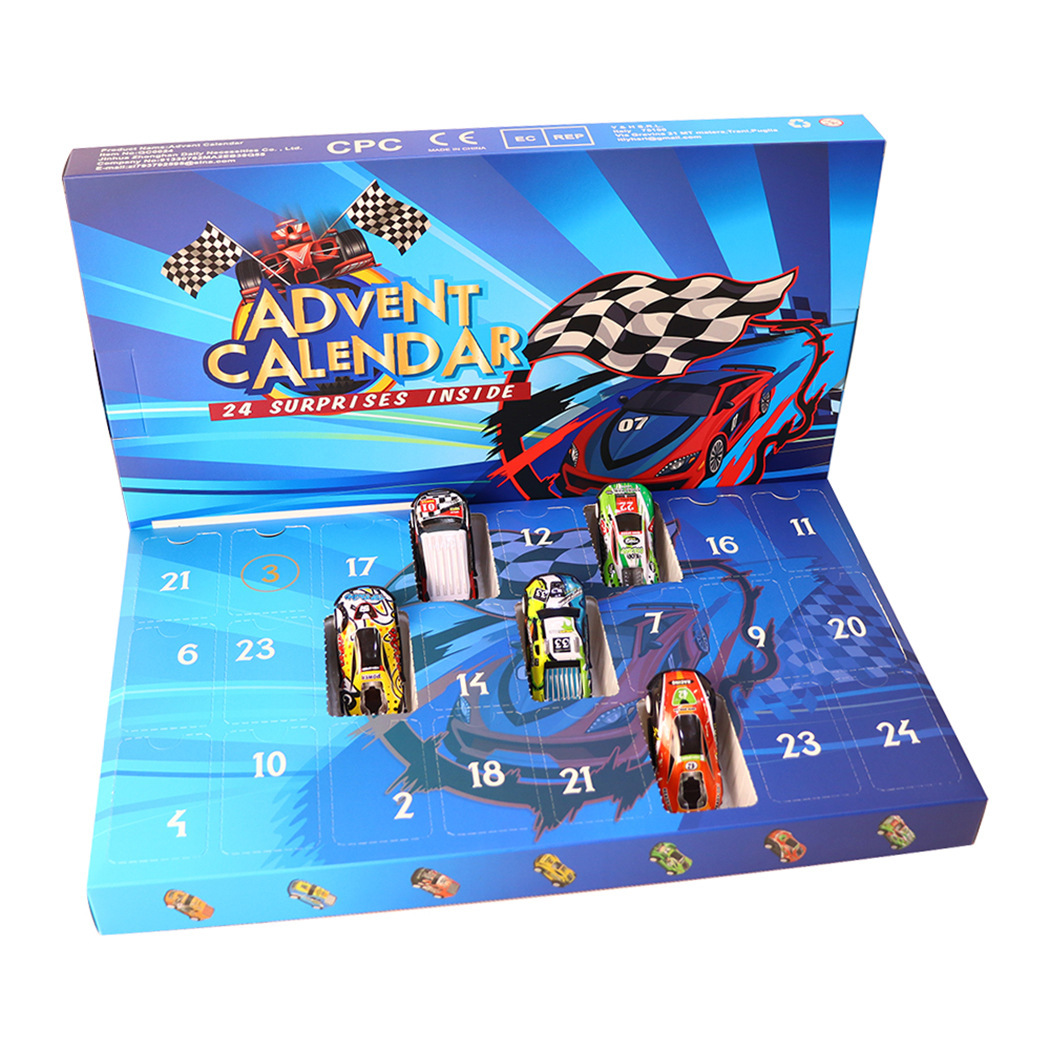 Christmas Countdown Calendar 24 Mini Cars Advent Calendar 2025 Toy Gift for Children