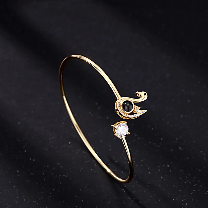 Custom Projection Bracelet Personalized Photo Bracelet Heart Jewelry Gift for Her