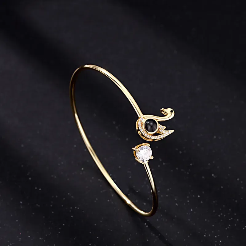 Custom Projection Bracelet Personalized Photo Bracelet Heart Jewelry Gift for Her