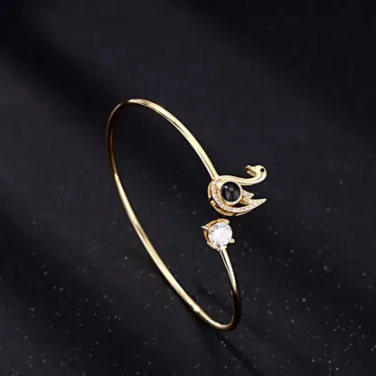 Custom Projection Bracelet Personalized Photo Bracelet Heart Jewelry Gift for Her