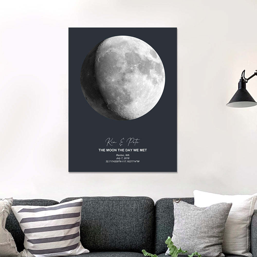 Custom Moon Phase Poster Gift for Anniversary