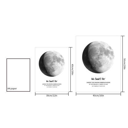 Custom Moon Phase Poster Gift for Anniversary