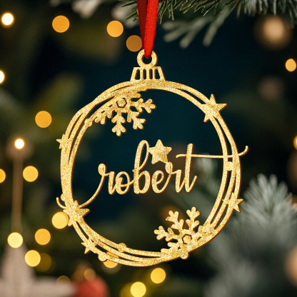 Custom Christmas Ornament with Name Holiday Christmas Tree Decorations Gift