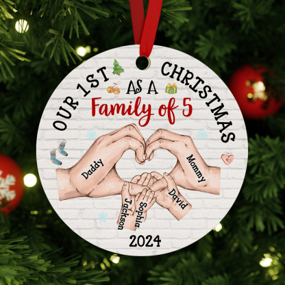 Personalized Baby's First Christmas As A Family Ornament Christmas Tree Decoration for Christmas Gifts