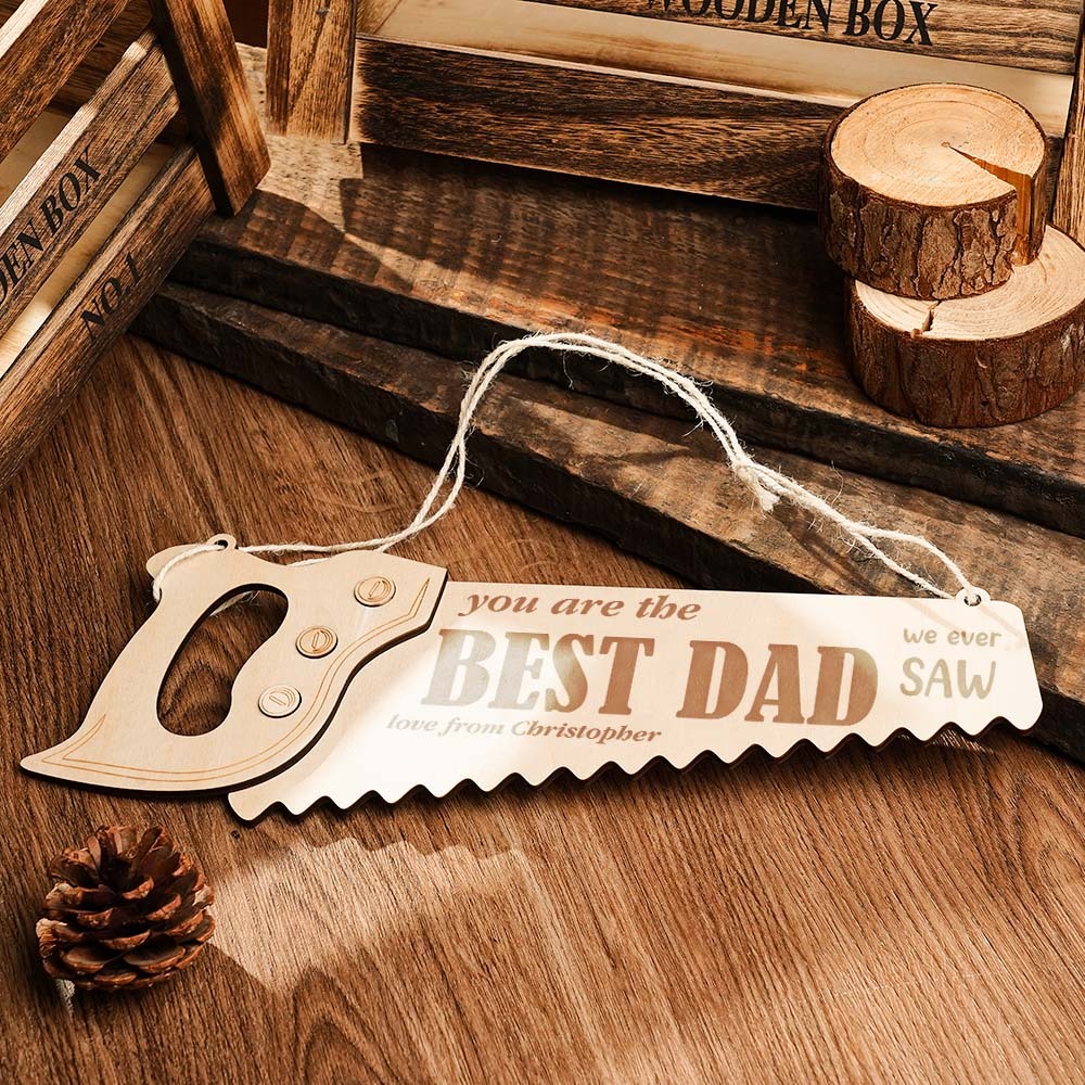 Custom Engraved Pendant Saw Creative Gifts for Best Dad