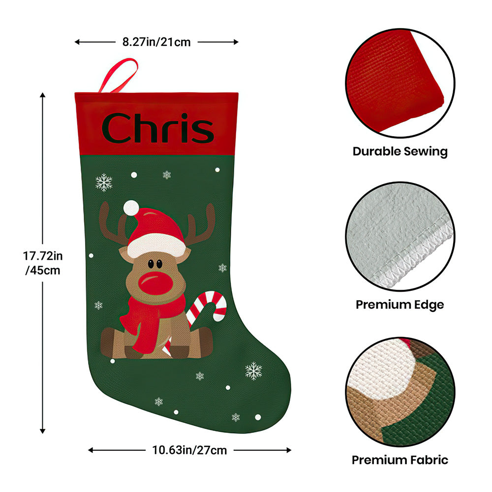 Personalised Christmas Stocking - Ballantines Font - Custom Name Stocking Christmas Gift For Family