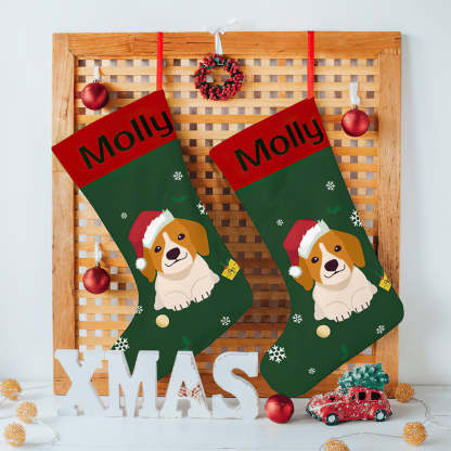 Personalised Christmas Stocking - Ballantines Font - Custom Name Stocking Christmas Gift For Family