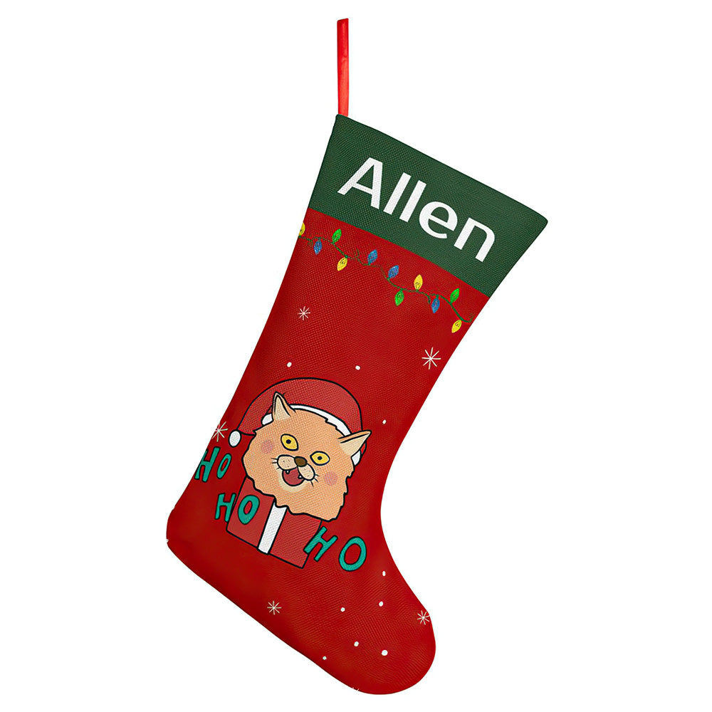 Personalised Christmas Stocking - Ballantines Font - Custom Name Stocking Christmas Gift For Family