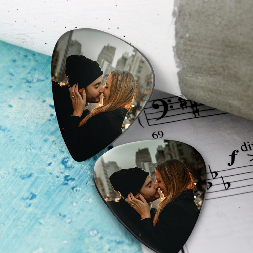 Personalized Guitar Pick with Photo for Musicians Customized for Boyfriend 12pcs