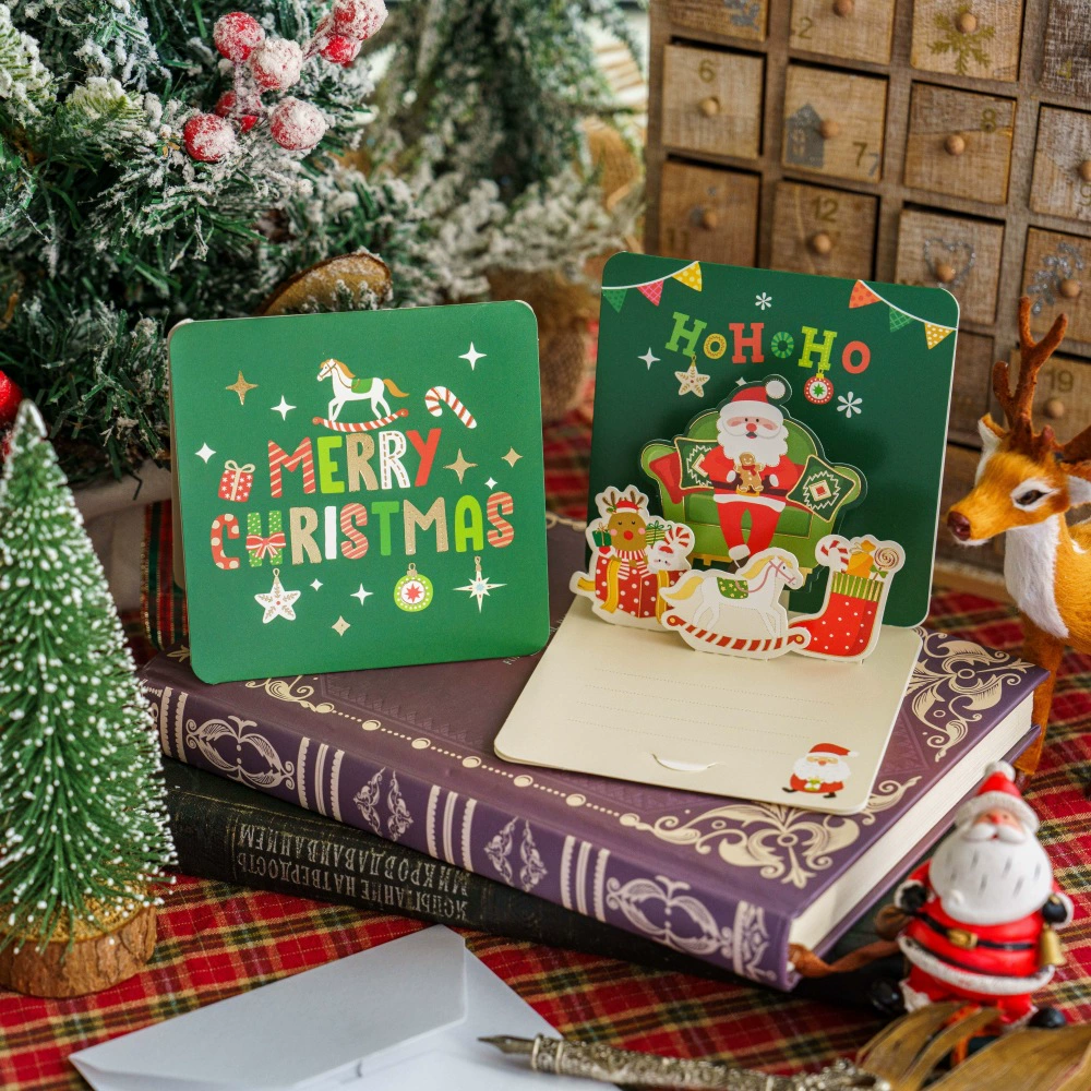 3D Stereo Christmas Themed Greeting Cards