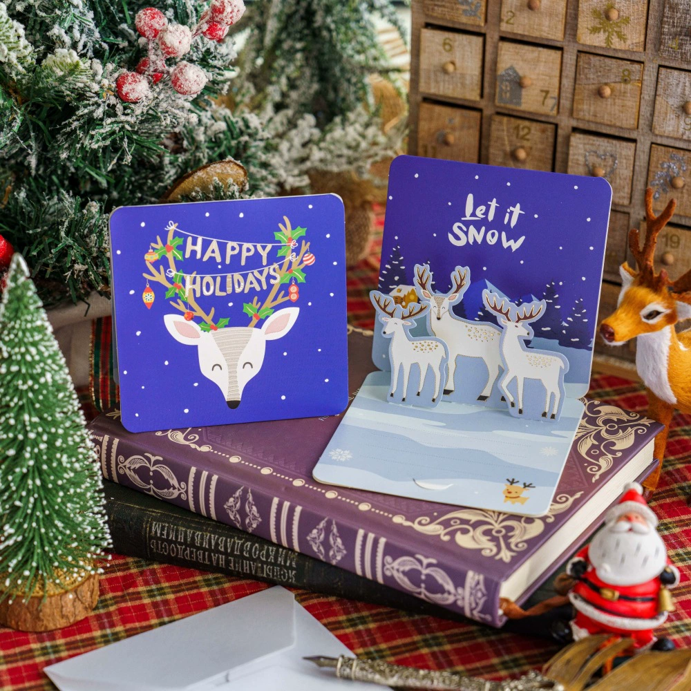 3D Stereo Christmas Themed Greeting Cards