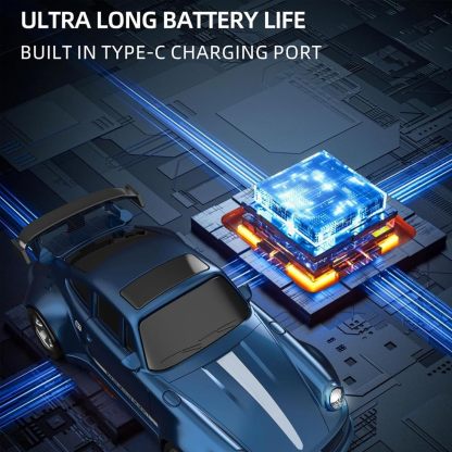 1/64 Scale RC Car, 2.4G Proportional Control 4WD RC Drift Car with LED Light & Hollow Cup Motor, Portable Mini Remote Toy for Adults