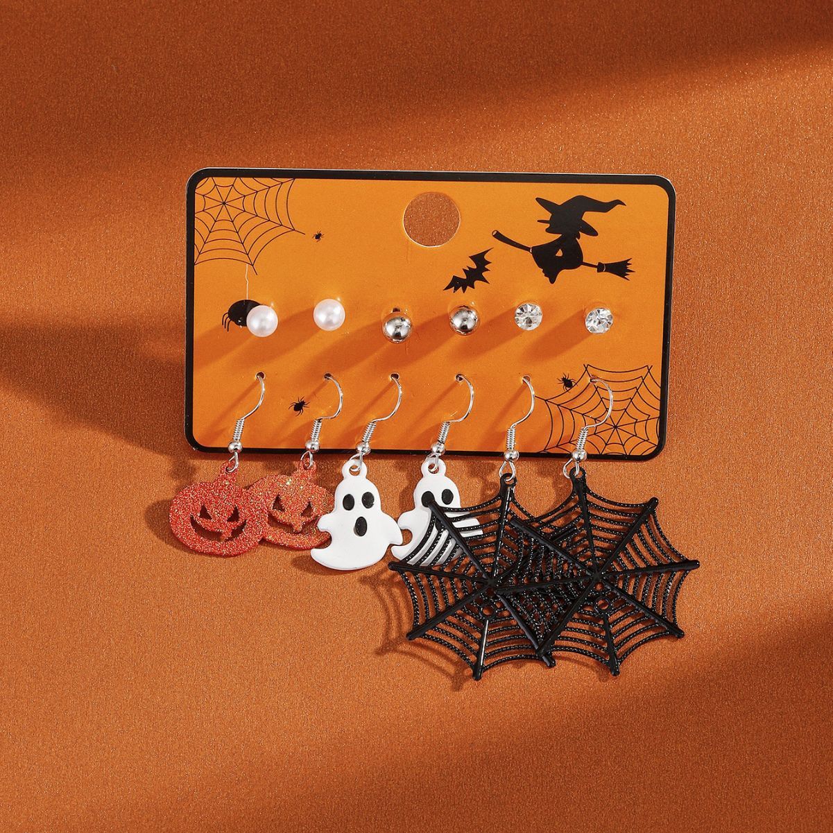 Halloween Earrings Combination Cartoon Funny Easter Earrings Set