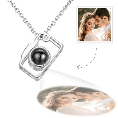 Custom Photo Necklace Projection Creative Camera Shape Gifts Anniversary Gifts for Her