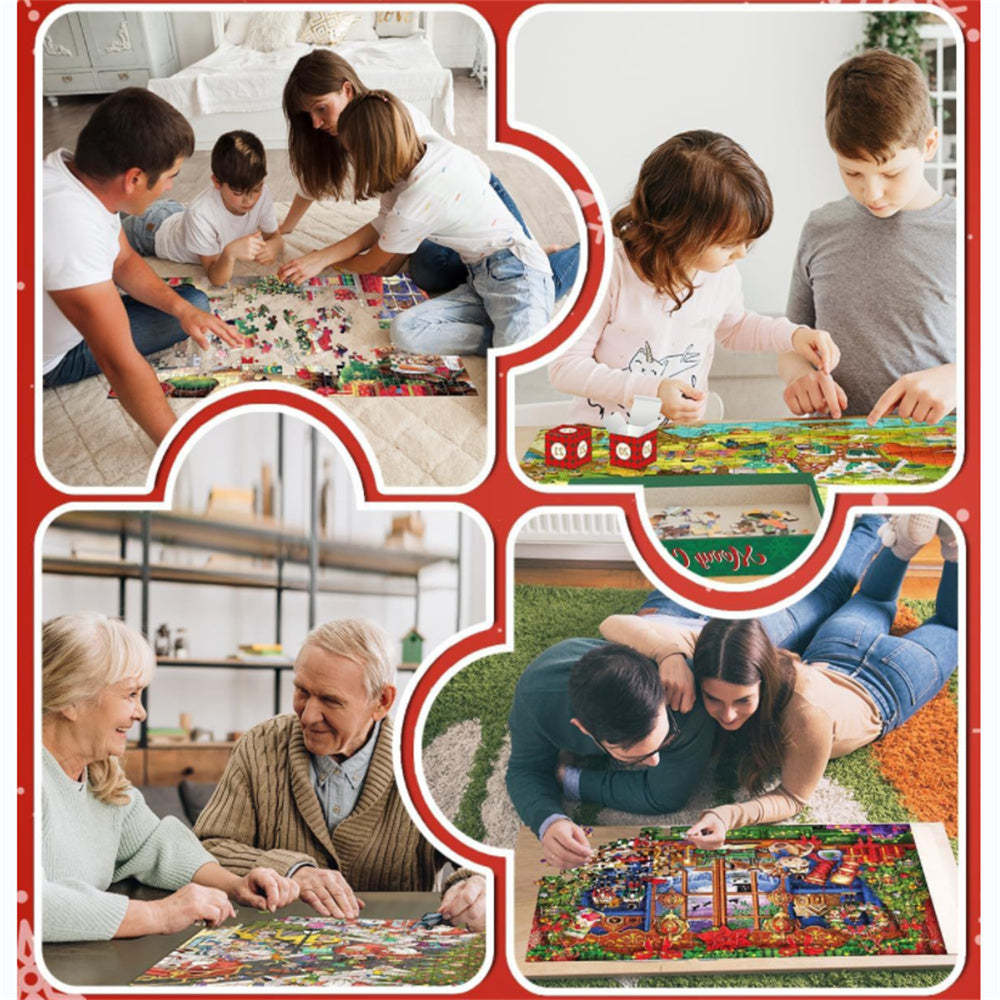 Advent Calendar Christmas Jigsaw Puzzle 24 Boxes Christmas Countdown Puzzle Toy Gift for Kid Adult
