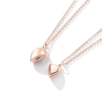 Magnetic Rotating Necklaces Heart Necklace Couples Gifts for Him and Her