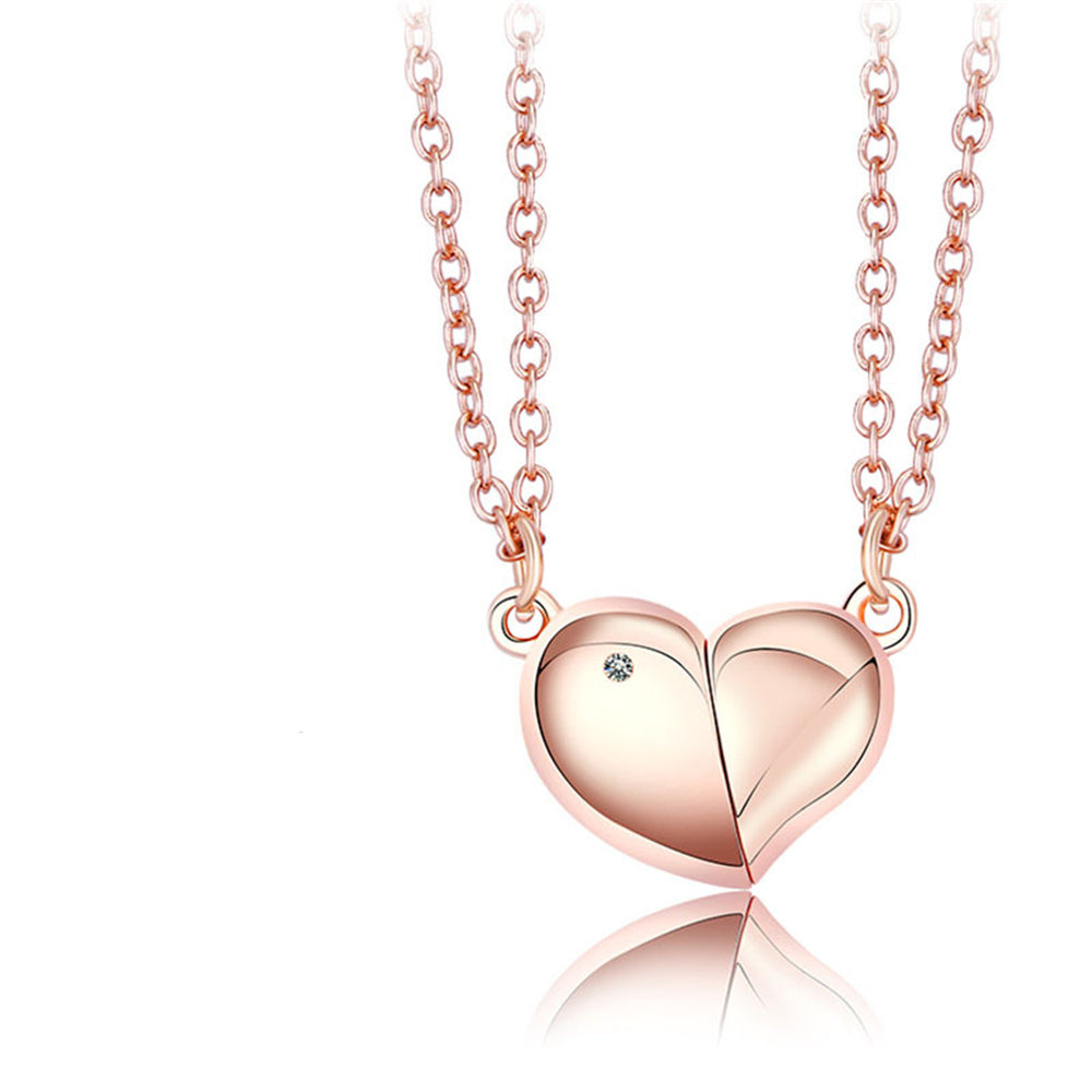 Magnetic Rotating Necklaces Heart Necklace Couples Gifts for Him and Her