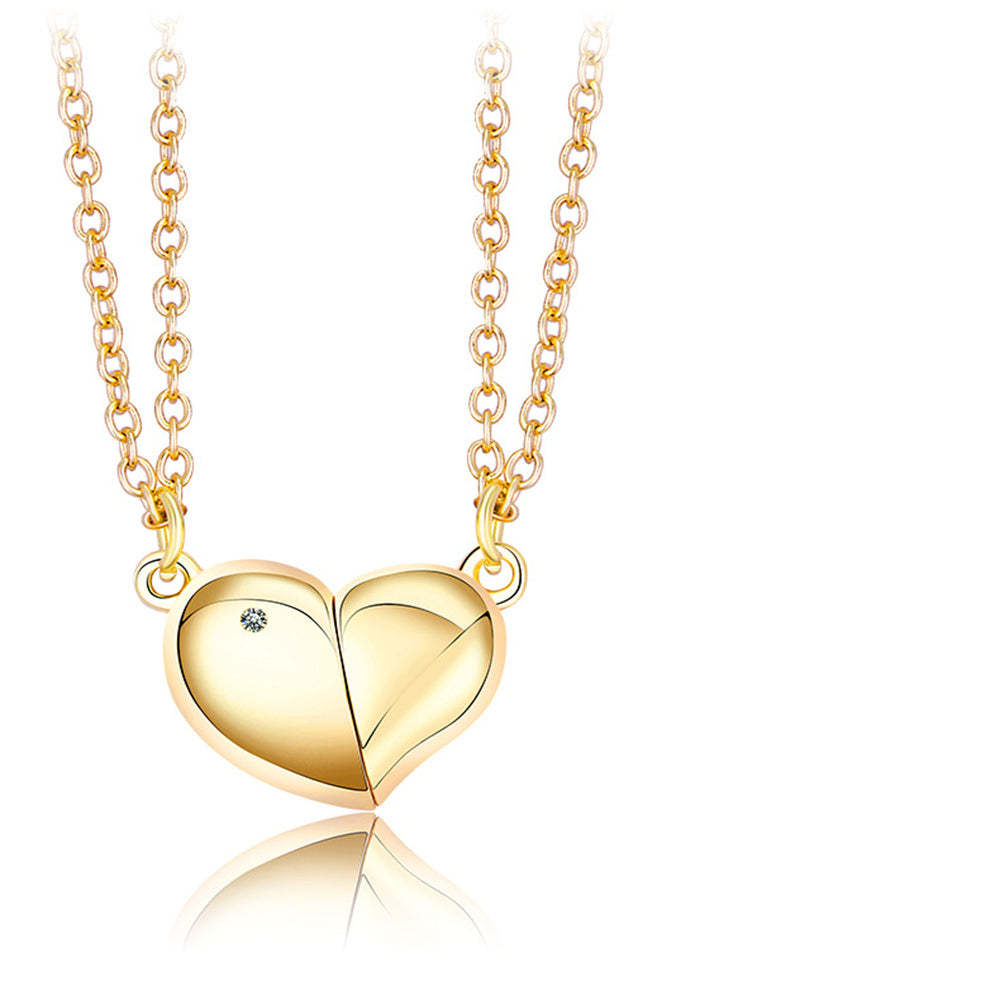 Magnetic Rotating Necklaces Heart Necklace Couples Gifts for Him and Her