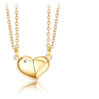 Magnetic Rotating Necklaces Heart Necklace Couples Gifts for Him and Her