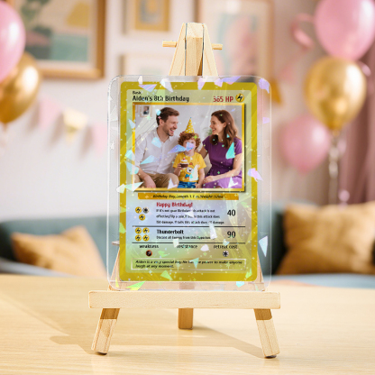 Custom Photo & Text Game Card – Poke Card Gift for Family