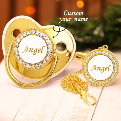 Custom Name Baby Pacifier & Clip Set – Personalized Newborn Gift