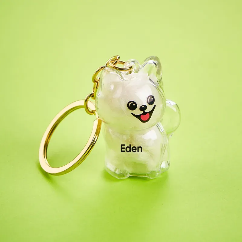 Custom Name Dog Hair Collector Keychain Bag Charm Memorial Storage Box with Text Perfect for Storing Pet Hair Gift for Dog Lovers