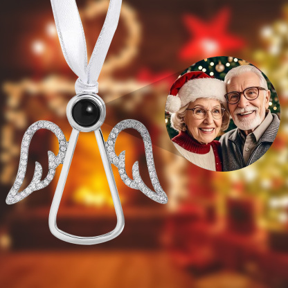 Personalized Angel Photo Ornament Custom Projection Ornaments Christmas Gifts for Grandparents