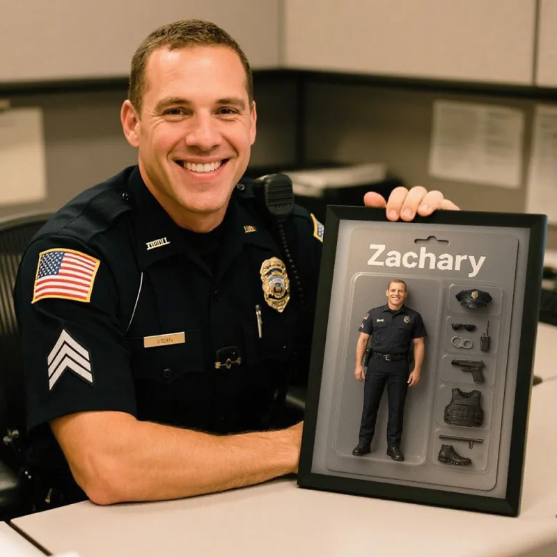 Fully Body Custom Figure Portraits | Personalized Toy Box Art | Custom Photo Frame Decorations Flat Printed Image in Reality