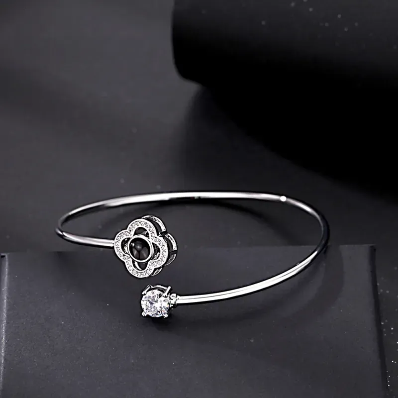 Custom Projection Bracelet Personalized Photo Bracelet Heart Jewelry Gift for Her