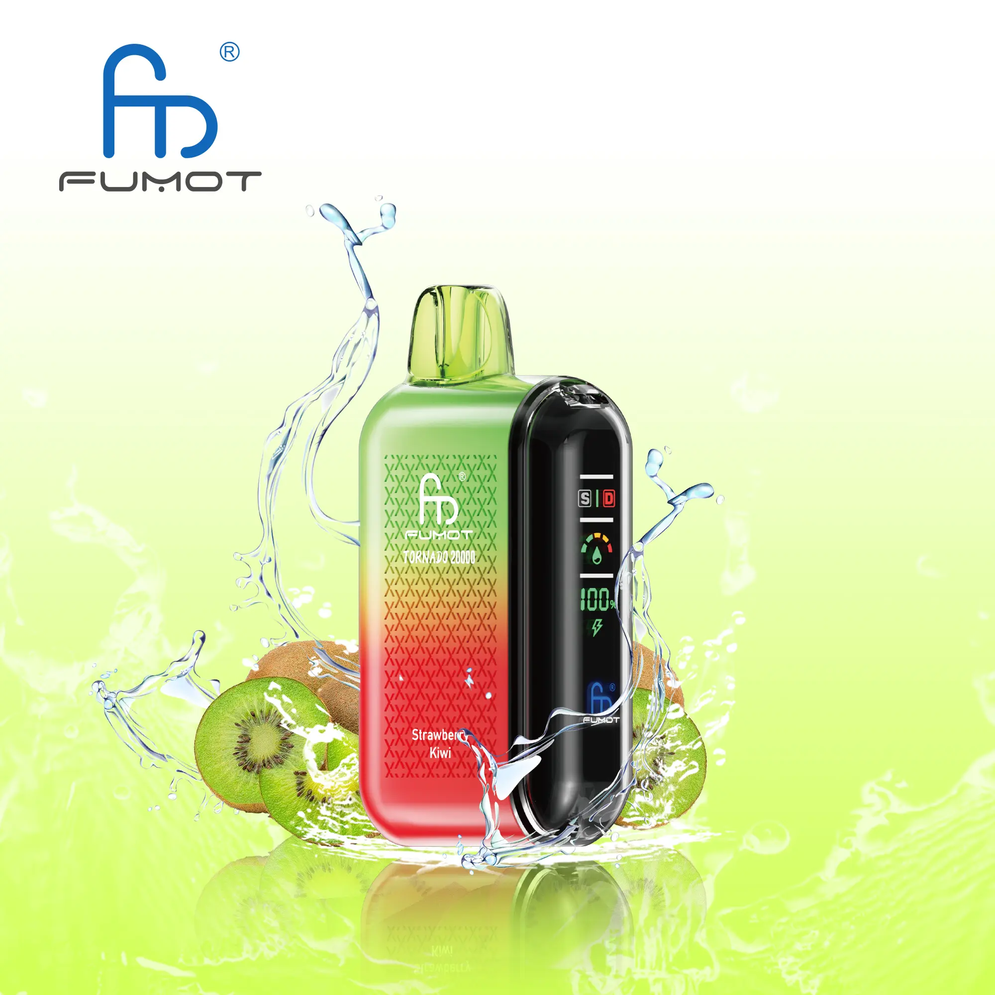 Fumot Tornado 20000 Puffs Vape ｜Strawberry Kiwi｜5%