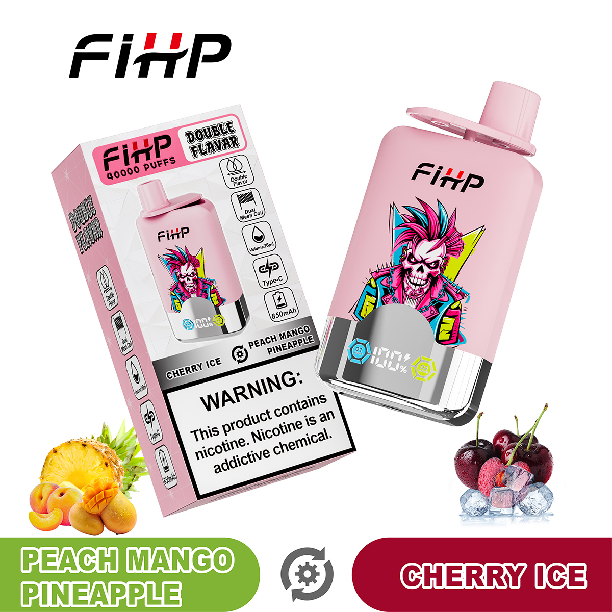FIHP 40000 Puffs Double Flavors 5%-Snustore