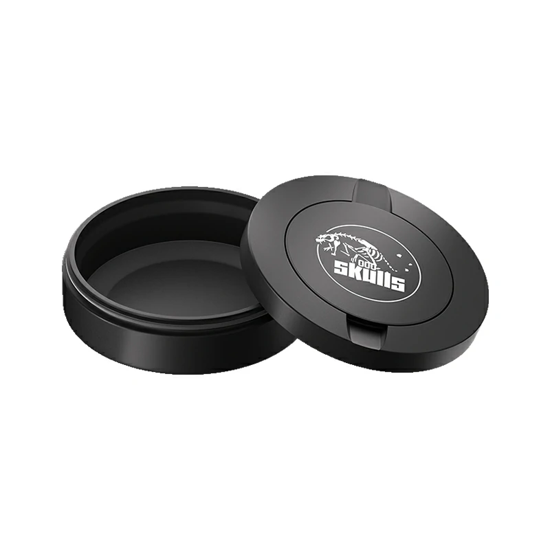 Skulls Design Black Metal Two-Tie Container Cans