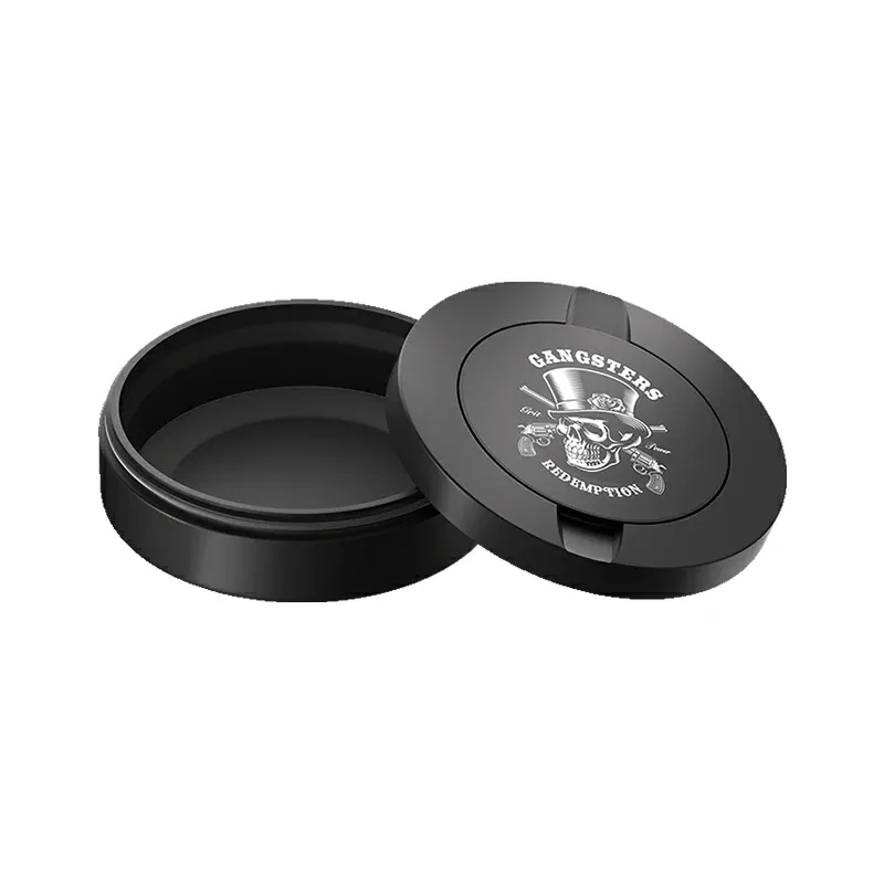 Black Metal Two-Tie Container Cans