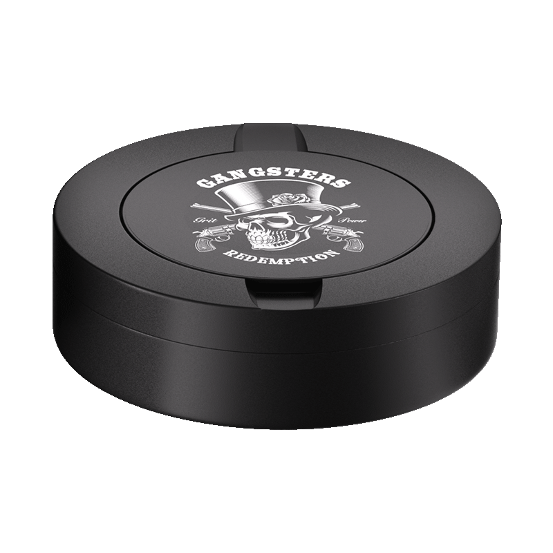 Black Metal Two-Tie Container Cans-Snustore