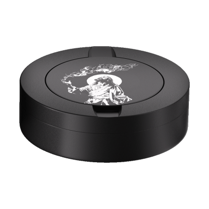 Black Metal Two-Tie Container Cans-Snustore