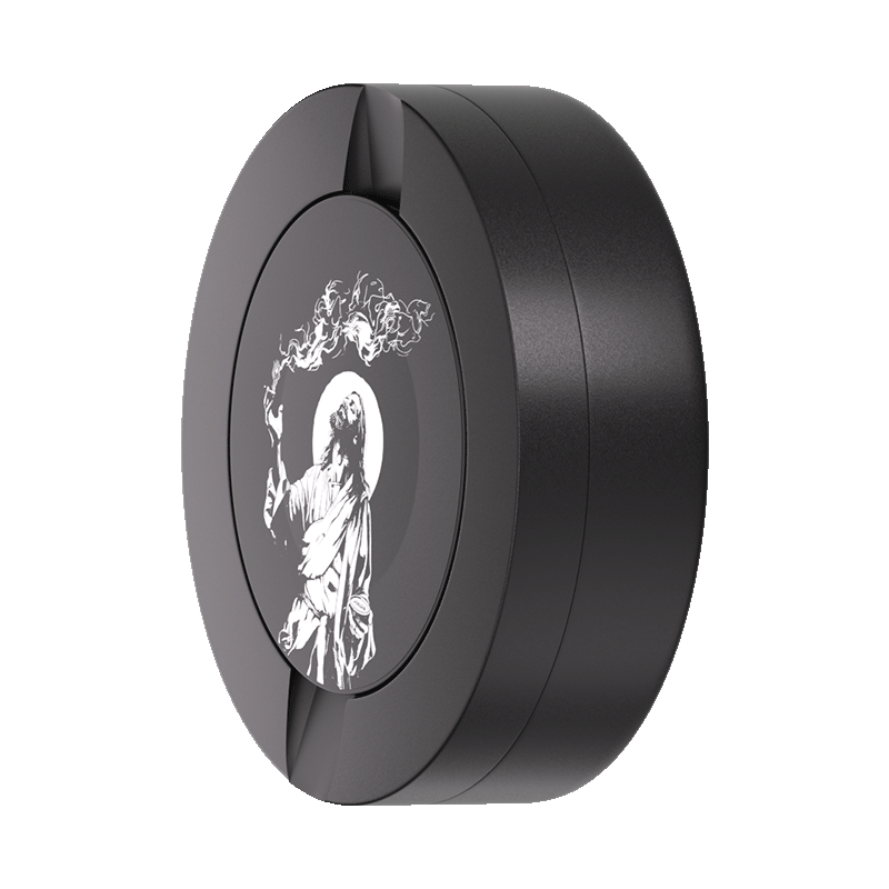 Black Metal Two-Tie Container Cans-Snustore