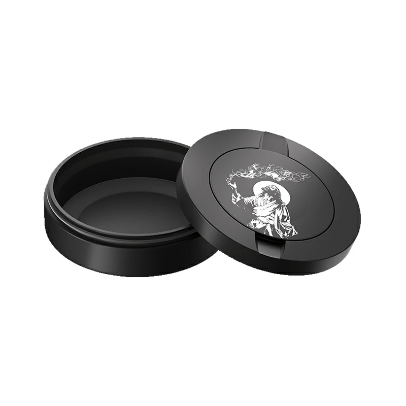 Jesus Design Black Metal Two-Tie Container Cans