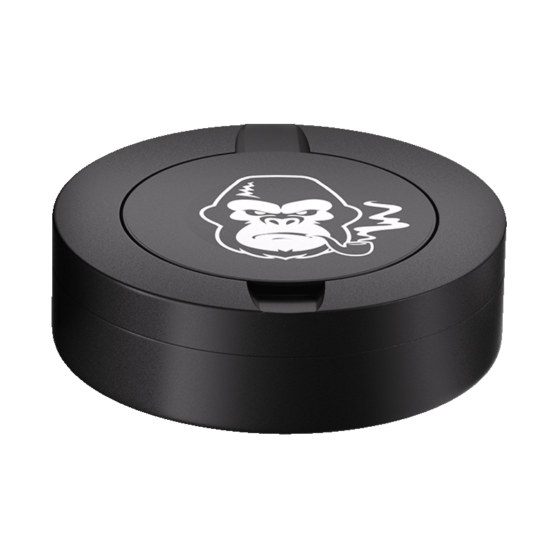 Black Metal Two-Tie Container Cans-Snustore