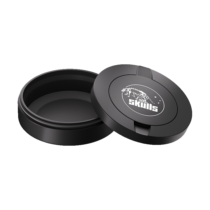 Black Metal Two-Tie Container Cans-Snustore