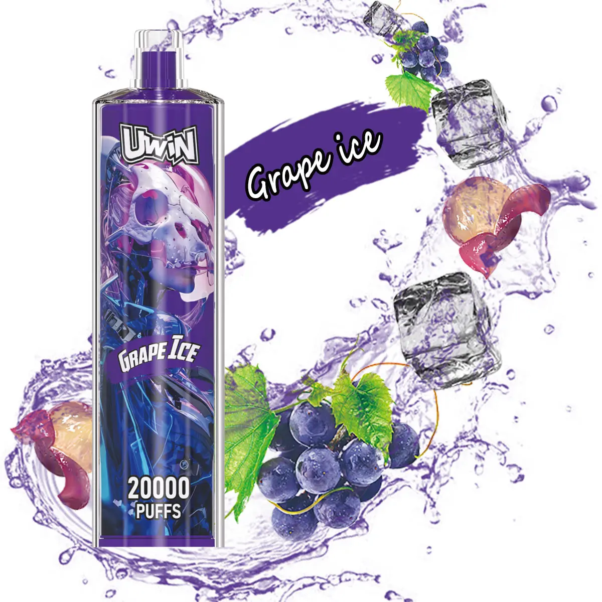 Uwin SHISHA HOOKAH Crystal 20000 Puffs｜Grape Ice｜5%