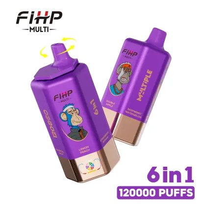 FIHP 120K 6-in-1 120000 Puffs | 5% | Strawberry Banana&Double Apple&Raspberry Watermelon &Sour Mango Pineapple&Tropical Fruit&Lemon Peach-Snustore