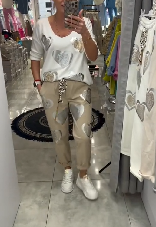 Ostatnie 24 godziny! Wyprzedaż polskiej odzieży damskiej, do 50% zniżki, do wyczerpania zapasów ⏳Jogger Italian Art błoto