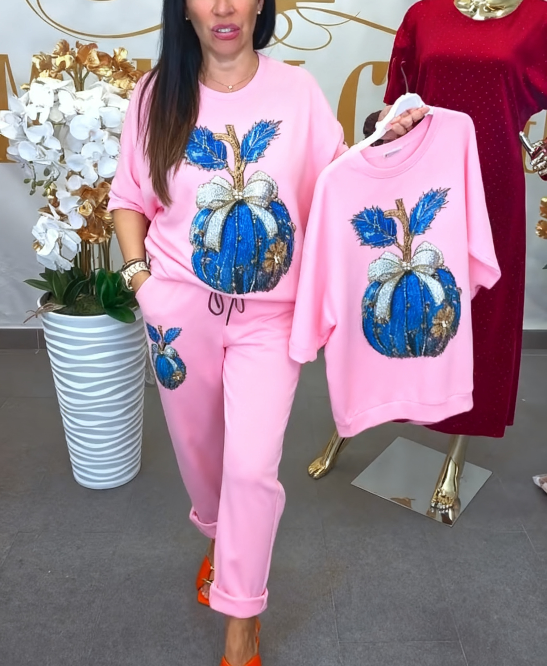 Kombinacja damska ozdobna