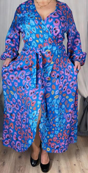 👗✨[S-5XL] Sukienka damska z kolorowymi nadrukami ust