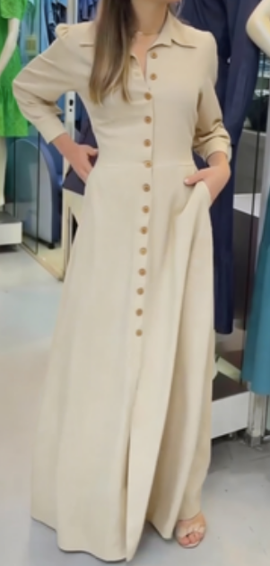 Jednorzędowa dopasowana spódnica maxi z jeansu z klapami