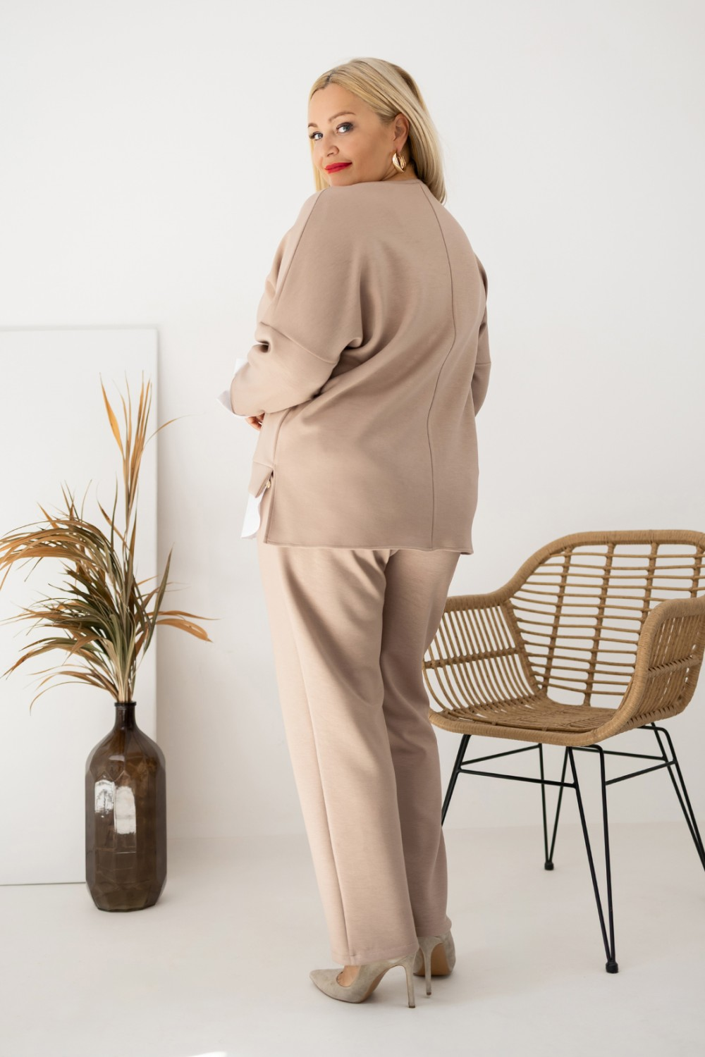 ✨🇮🇹WŁOSKA NOWOŚĆ🇮🇹✨ HIT CENA ✨ Komplet z dzianiny masełko. Rozmiary do 8XL.  Polska marka. ✨✨✨✨✨