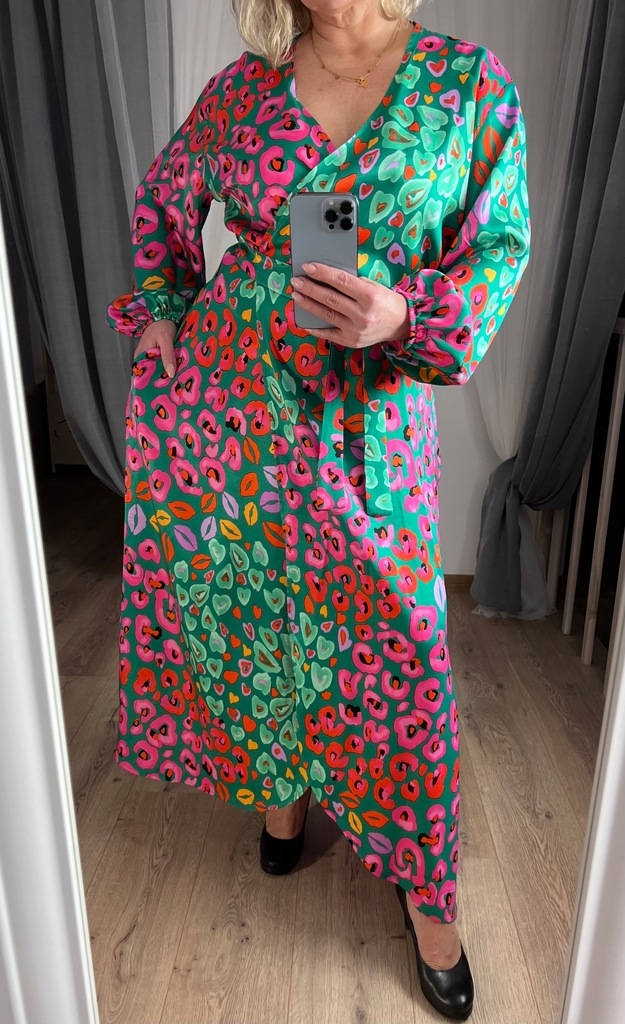 👗✨[S-5XL] Sukienka damska z kolorowymi nadrukami ust