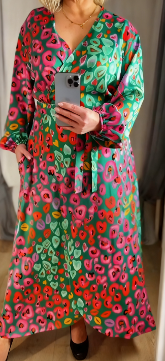 👗✨[S-5XL] Sukienka damska z kolorowymi nadrukami ust